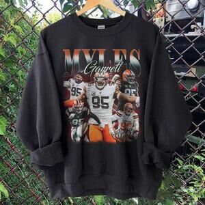 Myles Garrett Myles Garrett Cleveland Football Oversized Sport Sweatshirt